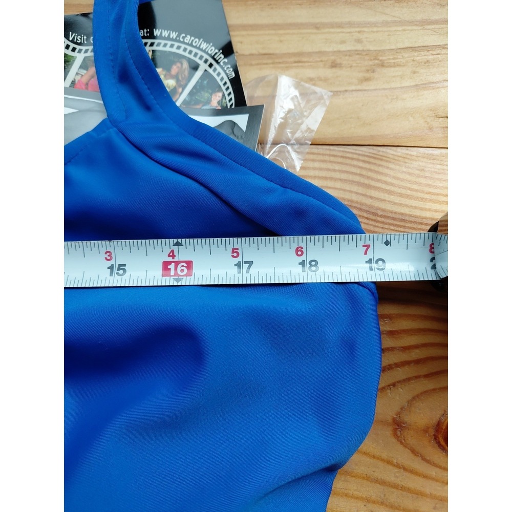 Vintage Carol Wior Swimsuit New One Piece Navy Blue Plus Sz 20 Takes Inches Off - Picture 16 of 16